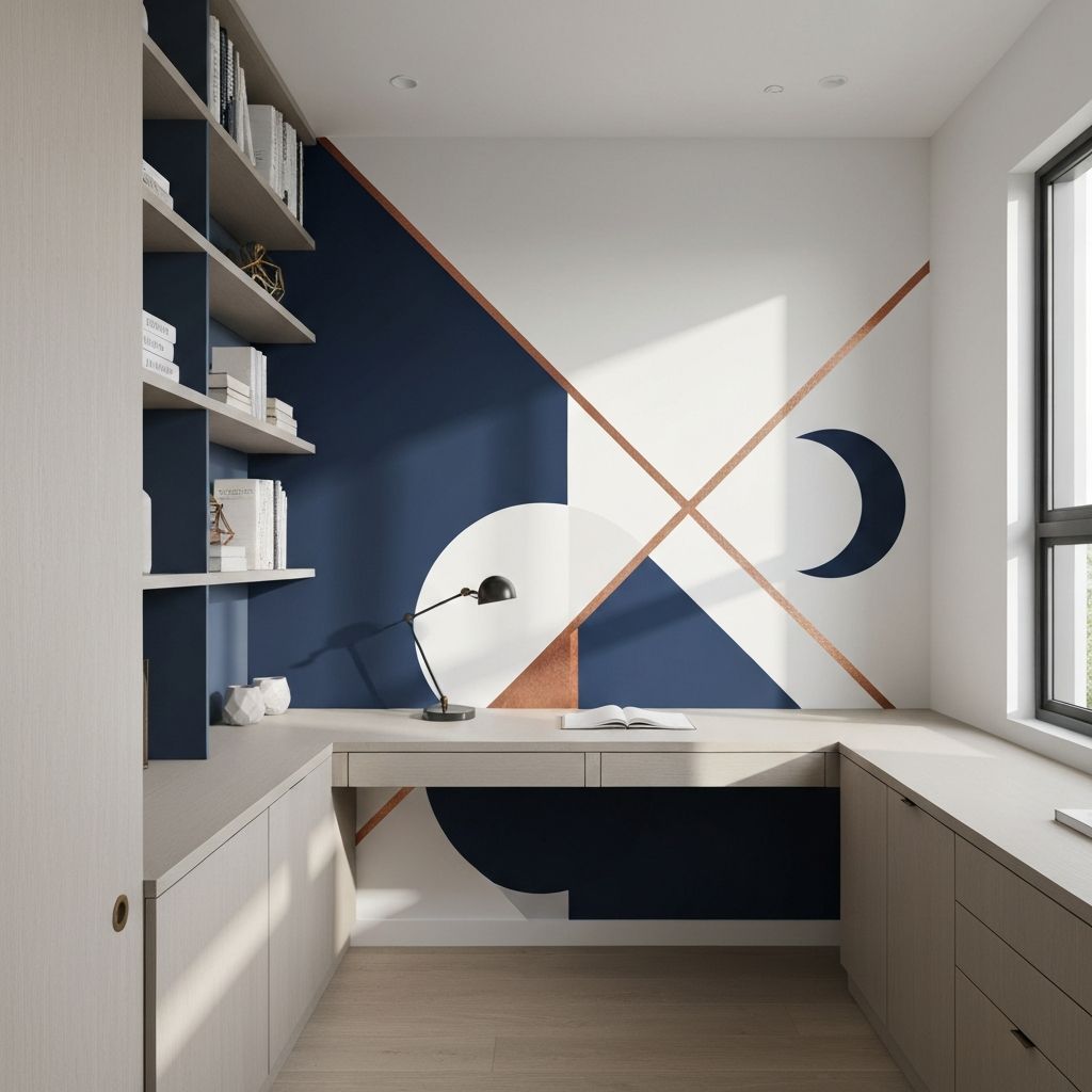 Custom residential mural printed on accent wall — Michigan home